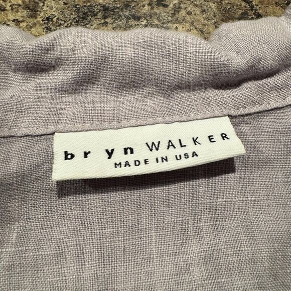 Bryn Walker Tunic Top Linen Lagenlook Minimalist Coastal Grandma Button Up Large - Picture 3 of 9